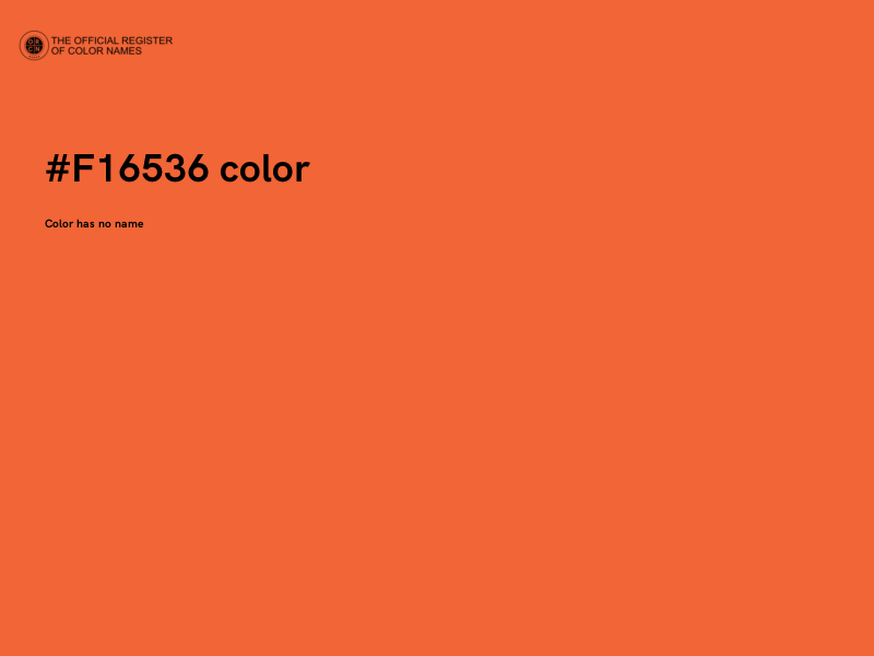 #F16536 color image
