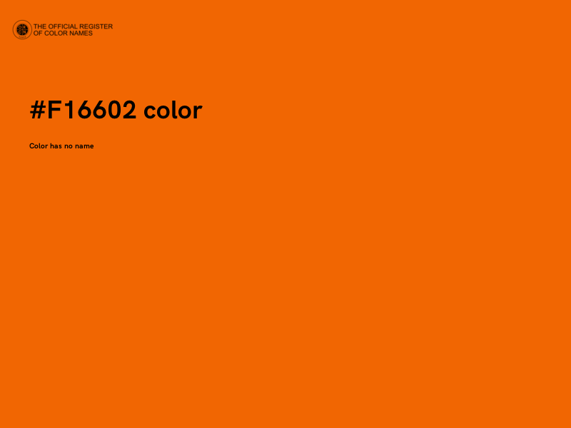 #F16602 color image