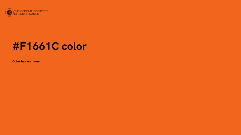 #F1661C color image