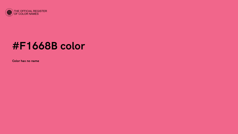 #F1668B color image