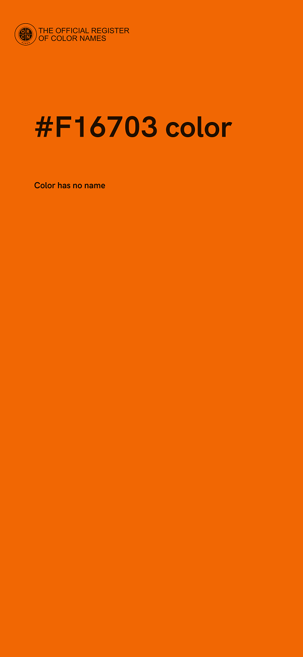 #F16703 color image