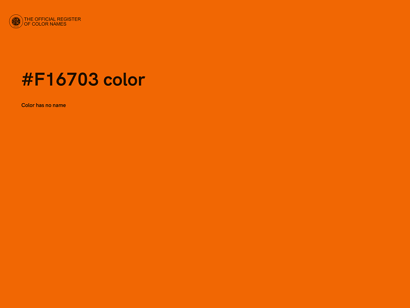 #F16703 color image