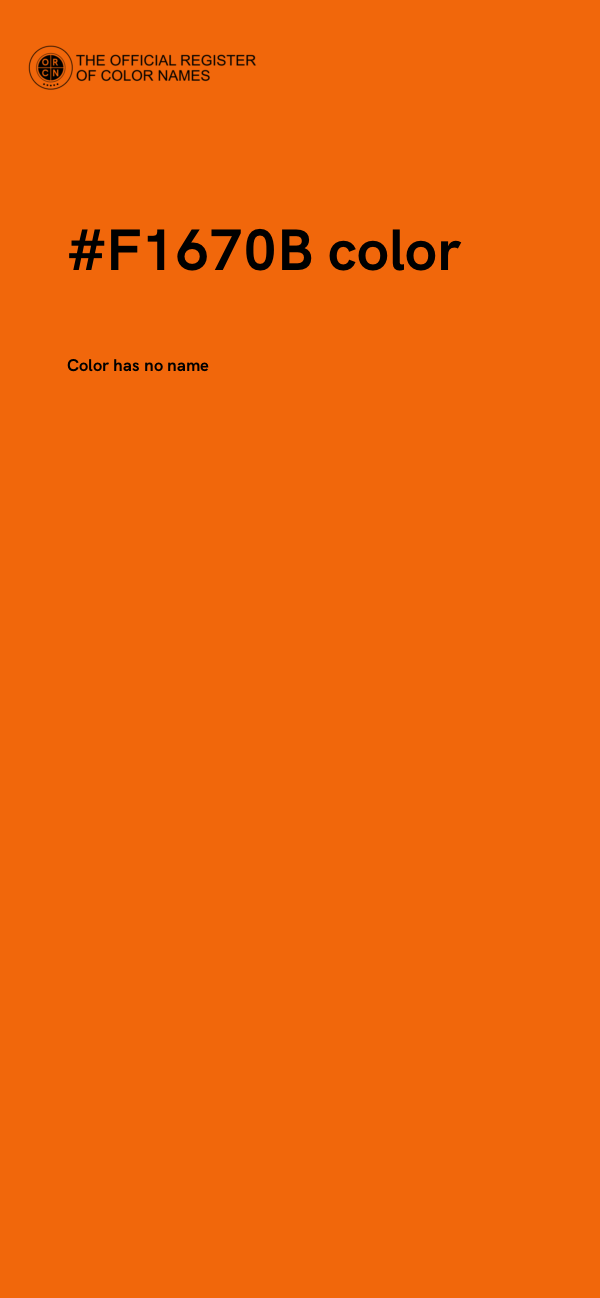 #F1670B color image