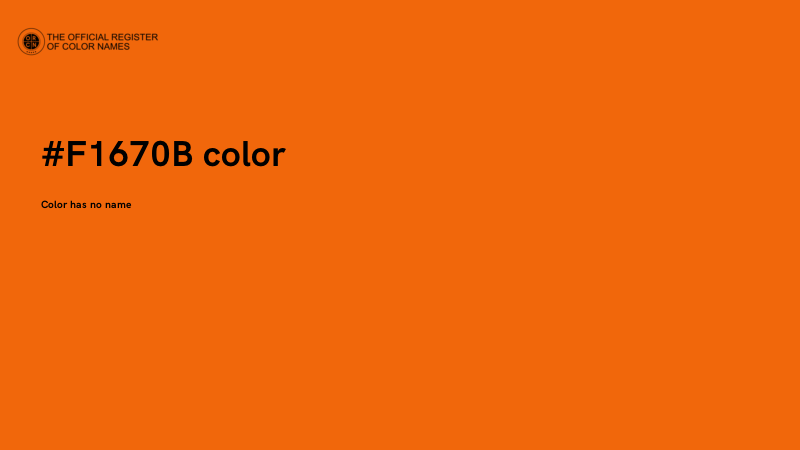 #F1670B color image