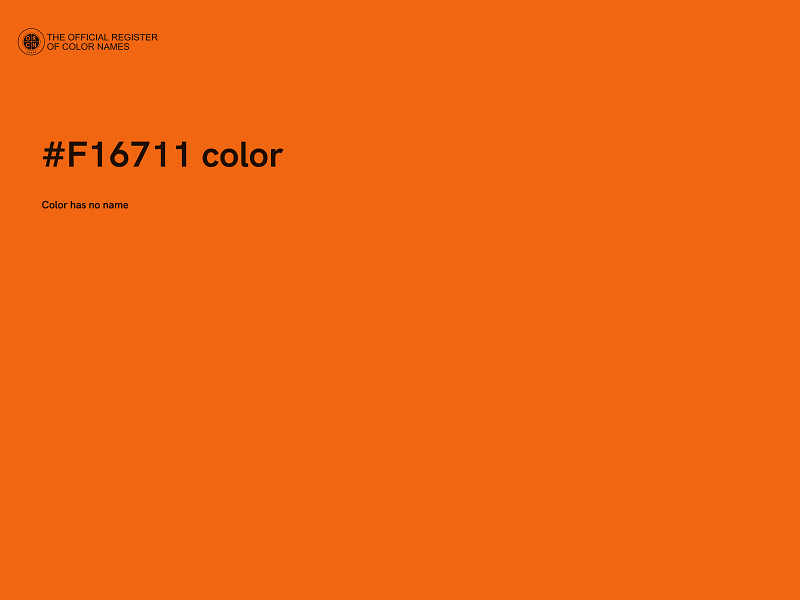 #F16711 color image