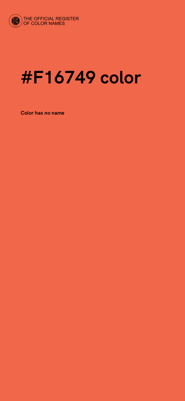 #F16749 color image