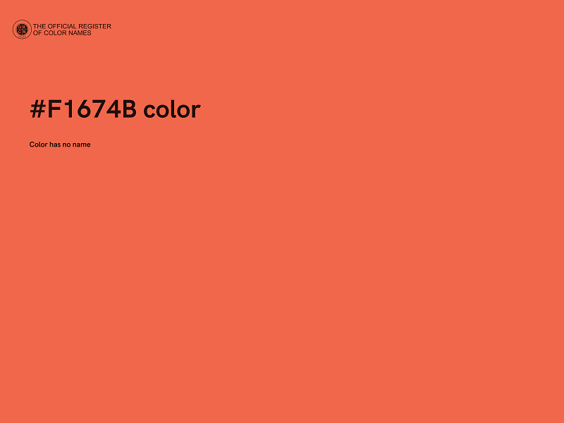 #F1674B color image