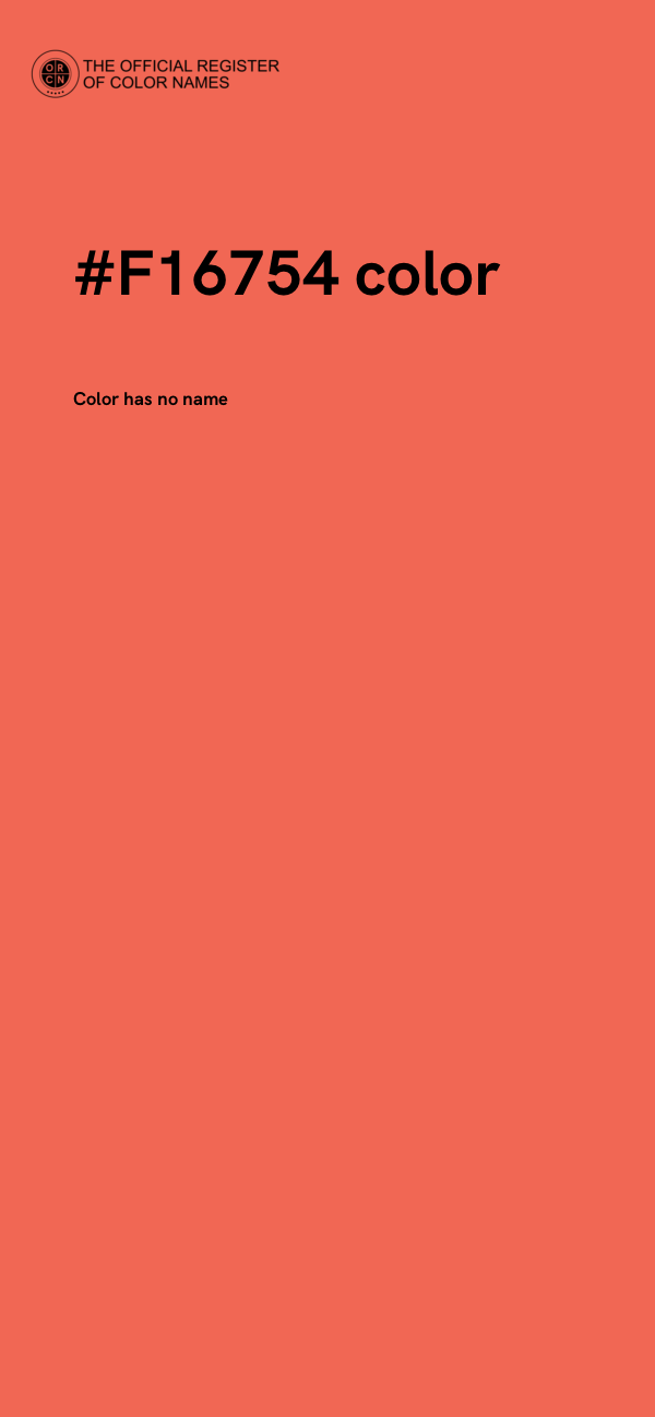 #F16754 color image
