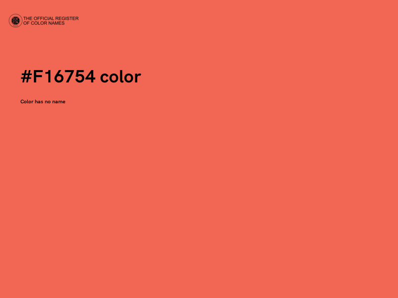 #F16754 color image