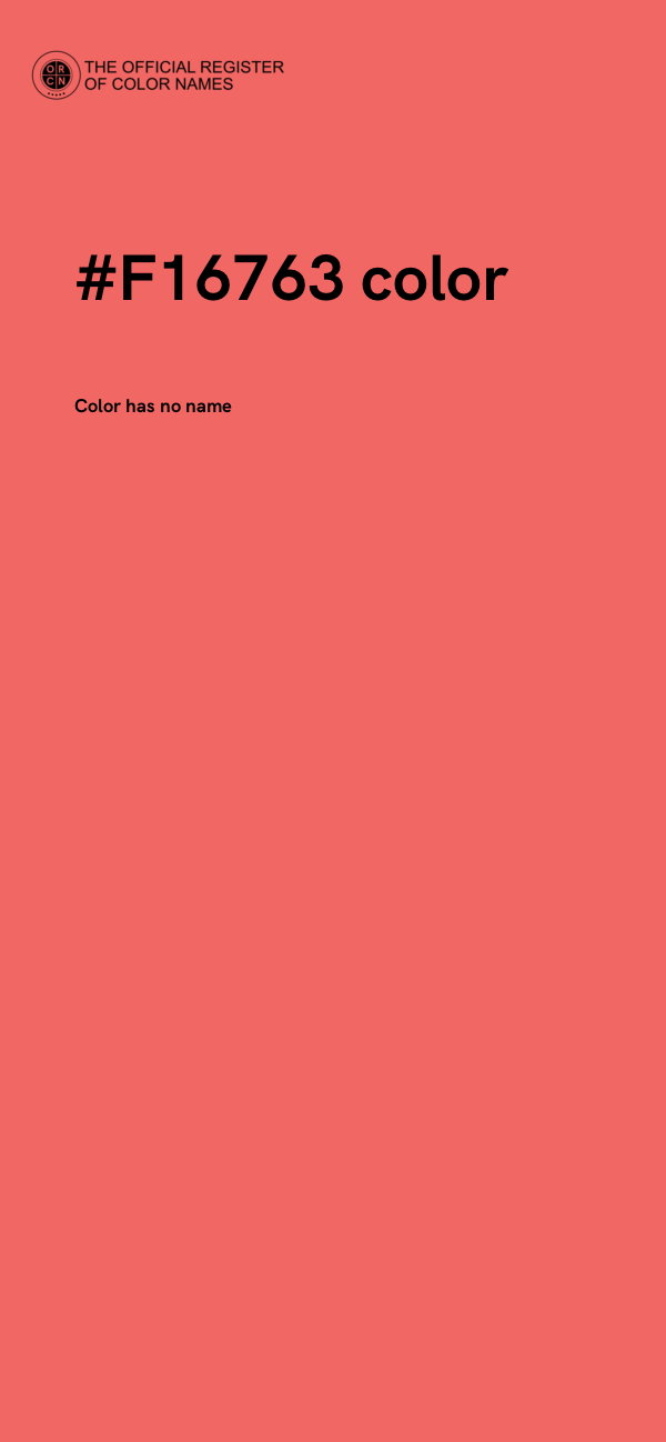 #F16763 color image