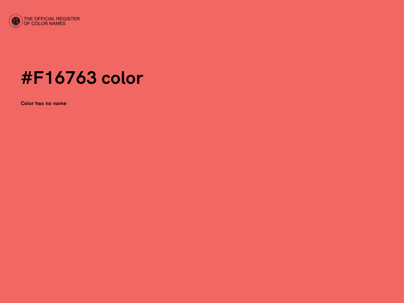 #F16763 color image