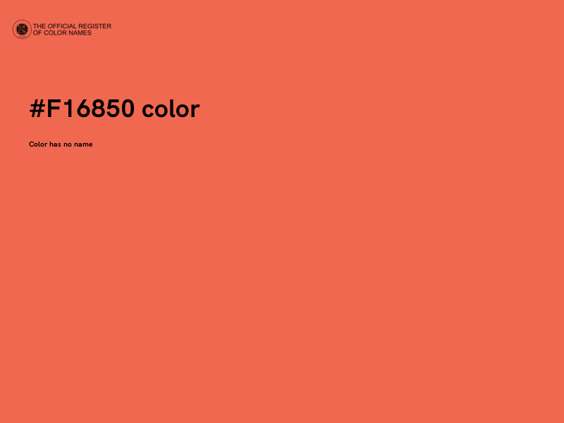 #F16850 color image