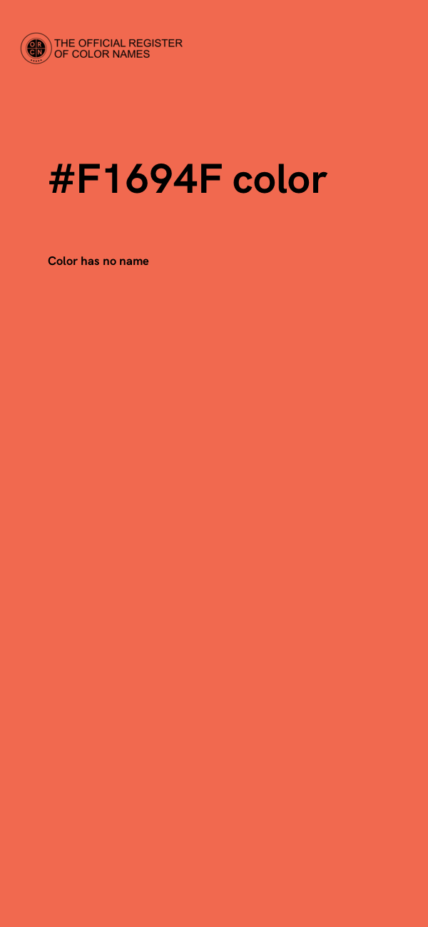 #F1694F color image