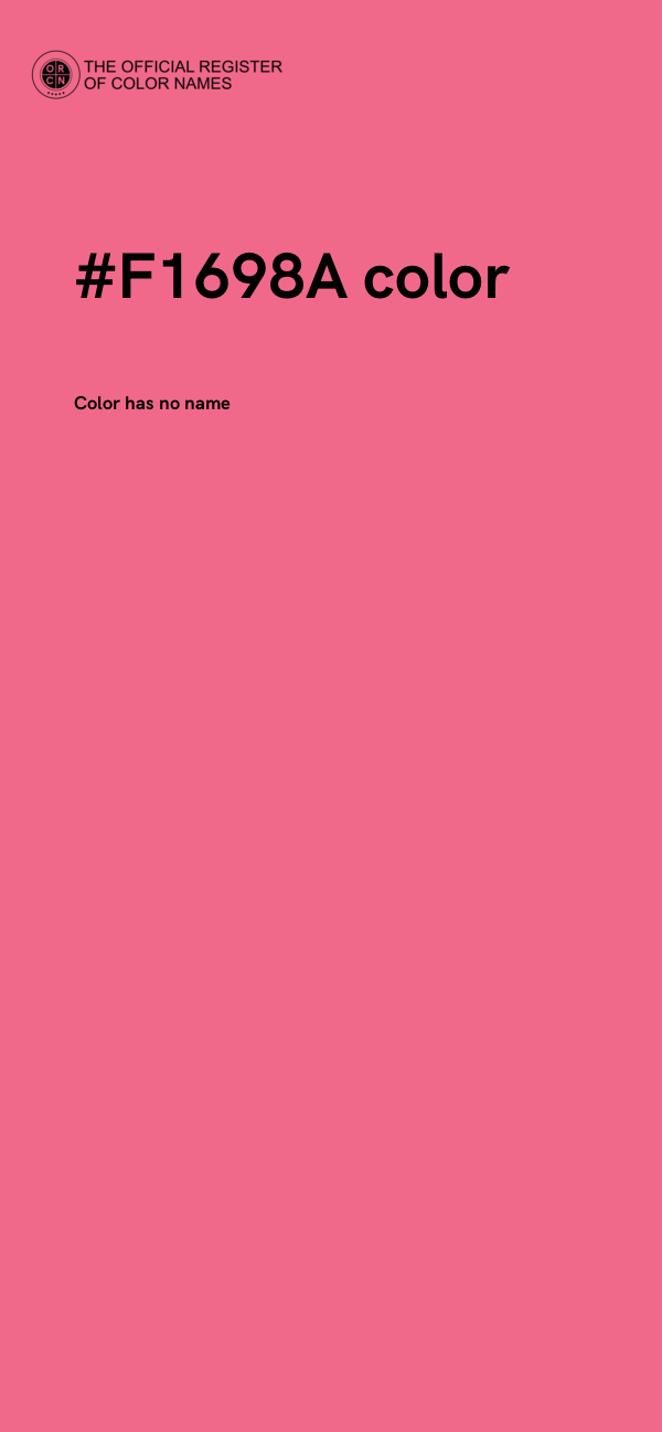 #F1698A color image