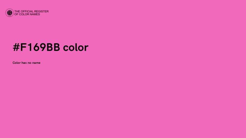 #F169BB color image
