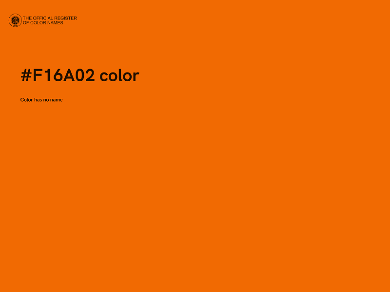 #F16A02 color image