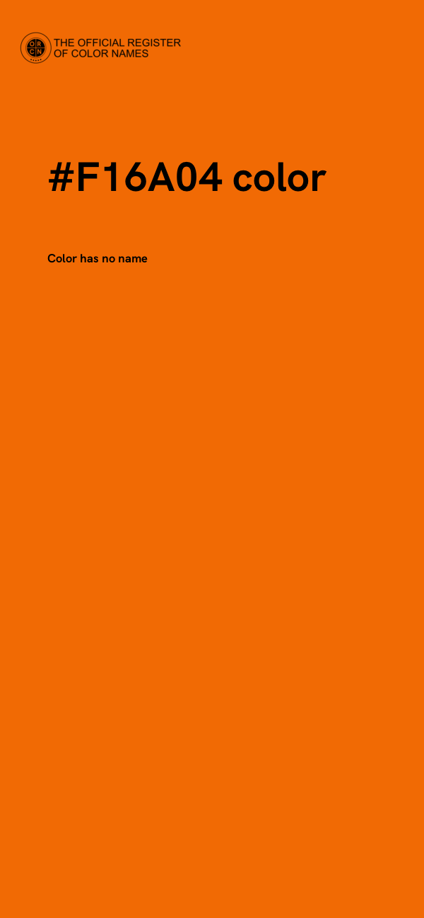 #F16A04 color image
