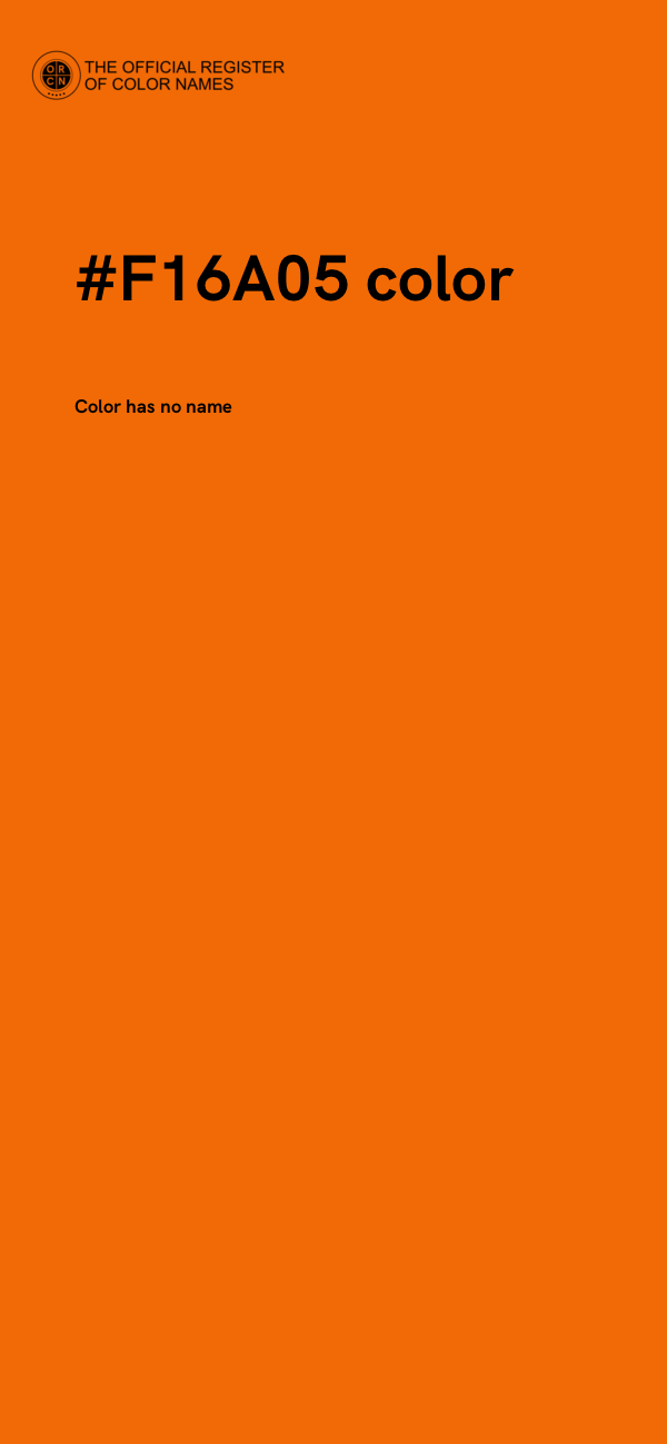 #F16A05 color image