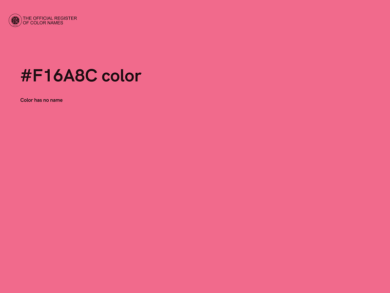 #F16A8C color image