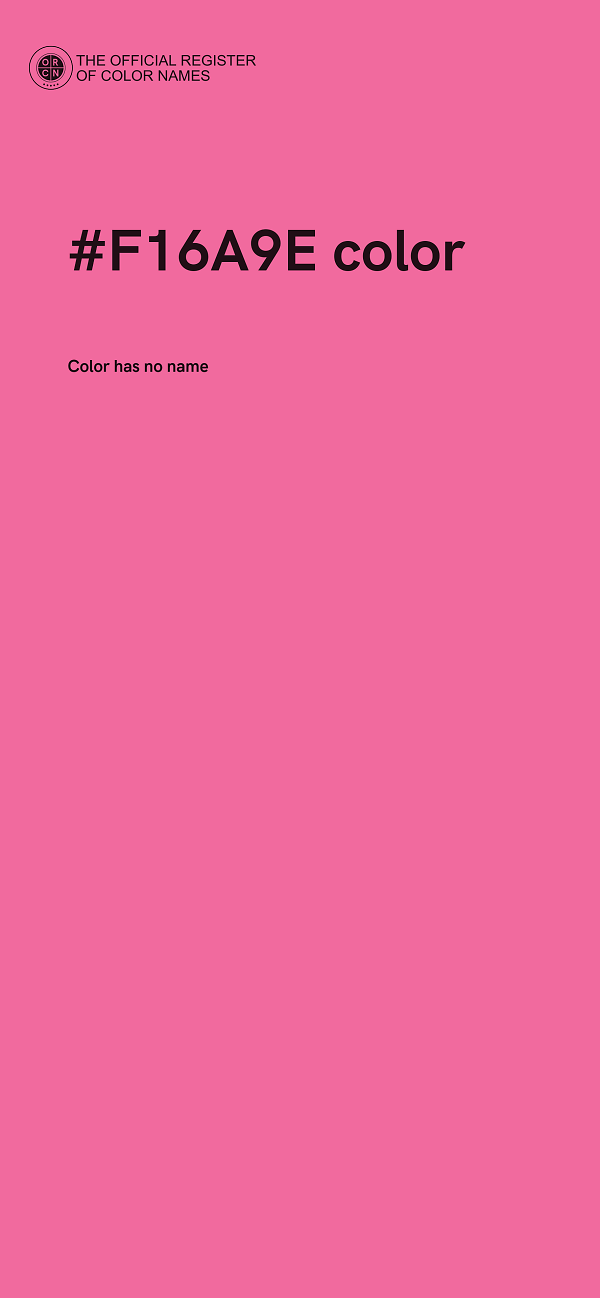#F16A9E color image