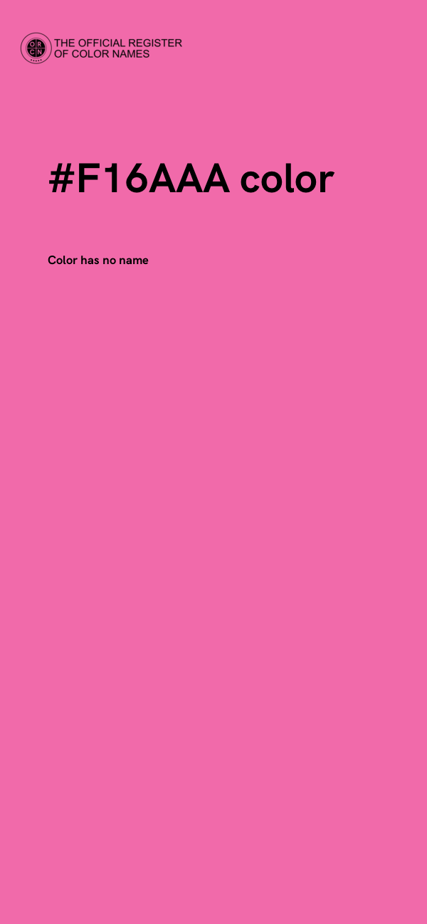 #F16AAA color image