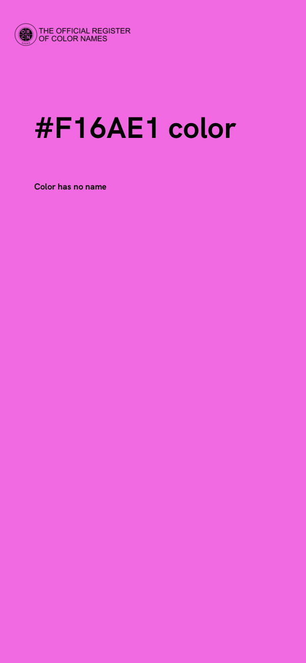 #F16AE1 color image