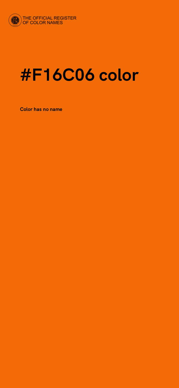 #F16C06 color image