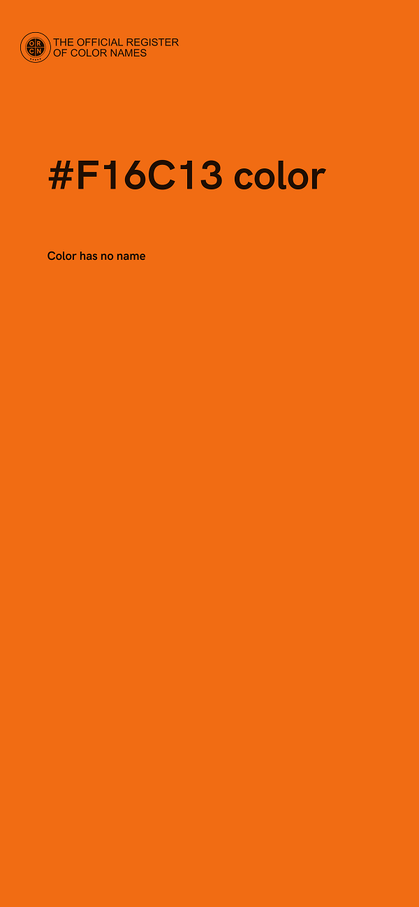#F16C13 color image