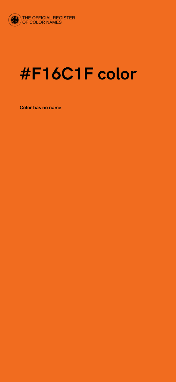 #F16C1F color image