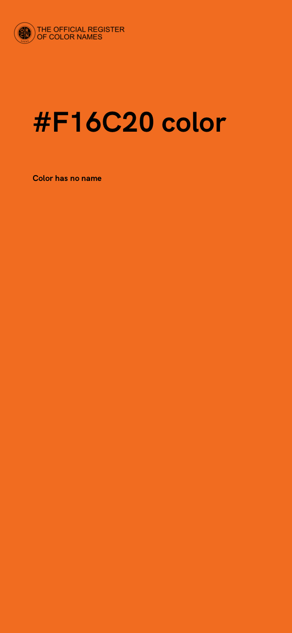 #F16C20 color image