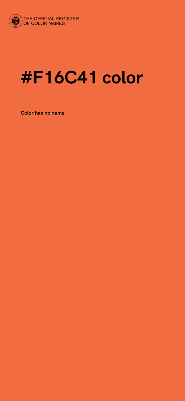 #F16C41 color image