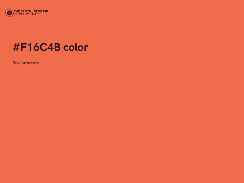 #F16C4B color image