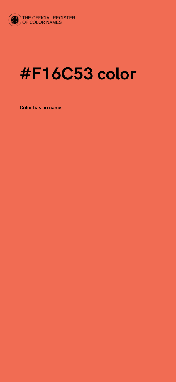 #F16C53 color image