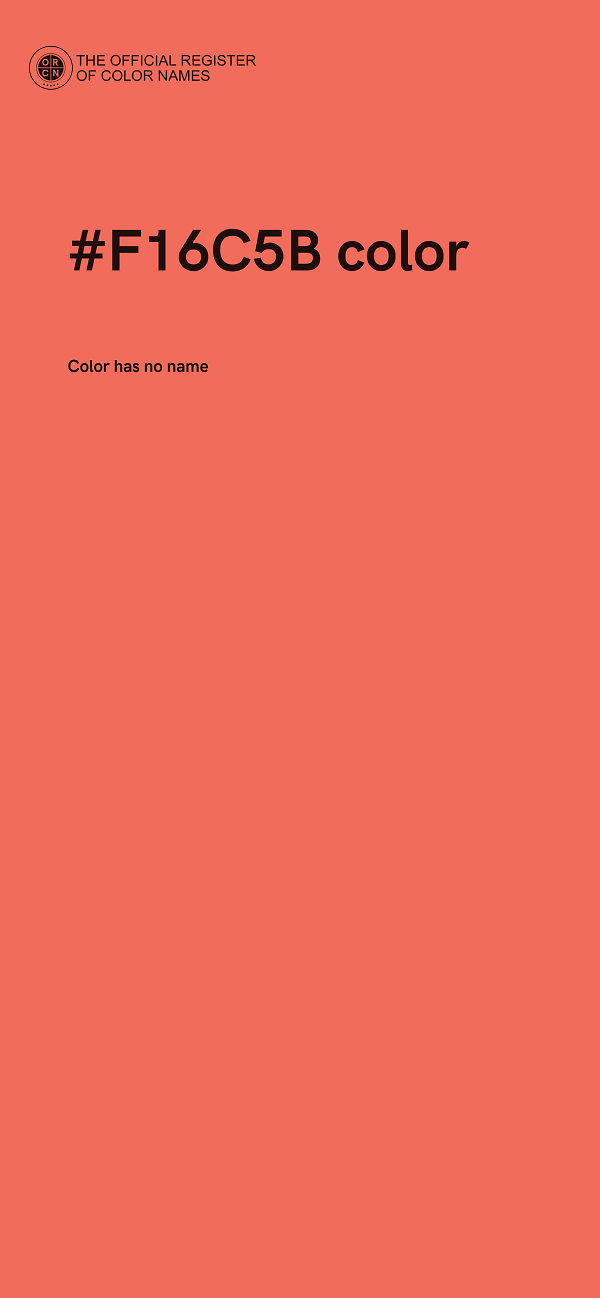 #F16C5B color image