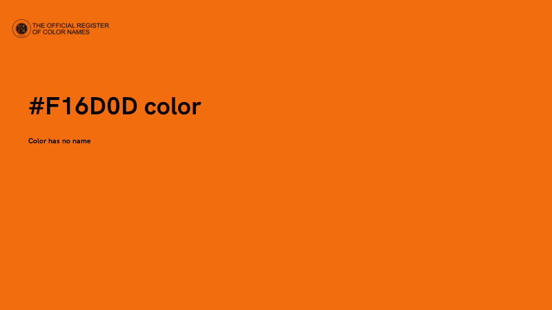 #F16D0D color image
