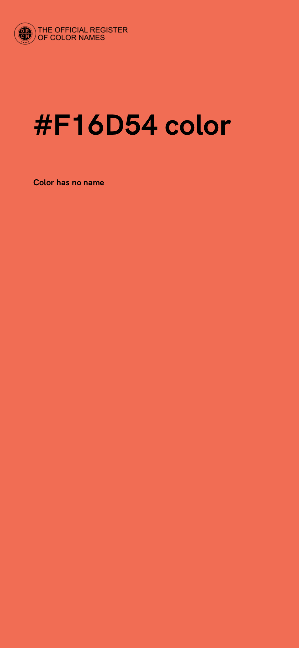 #F16D54 color image