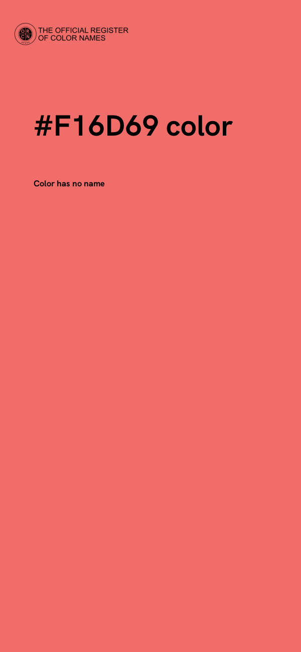 #F16D69 color image