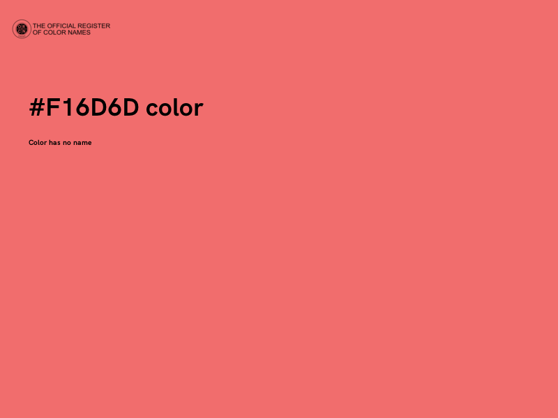 #F16D6D color image
