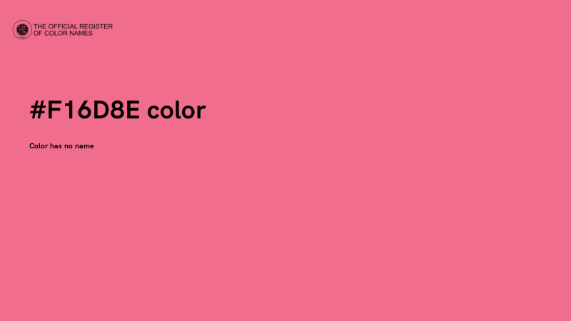 #F16D8E color image