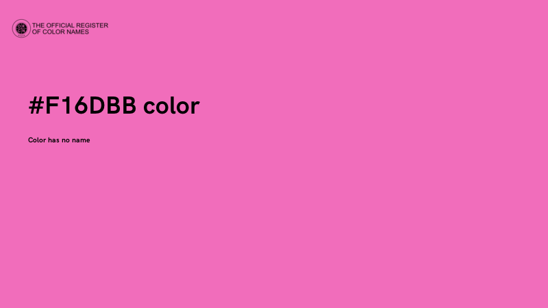 #F16DBB color image
