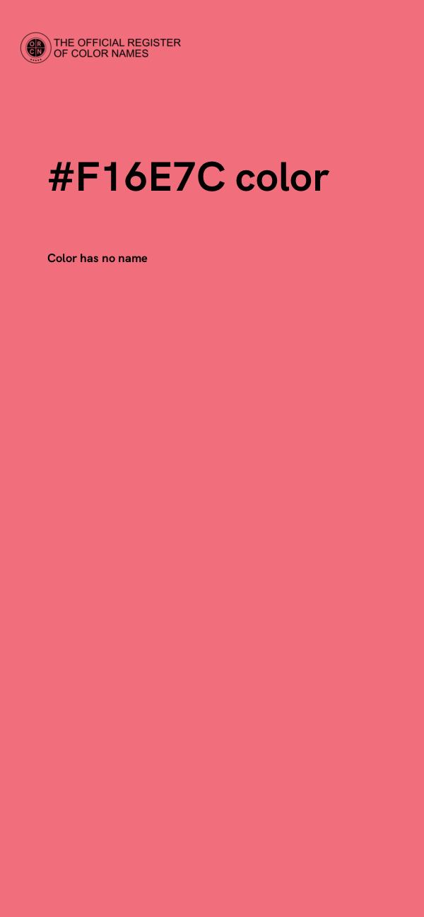 #F16E7C color image
