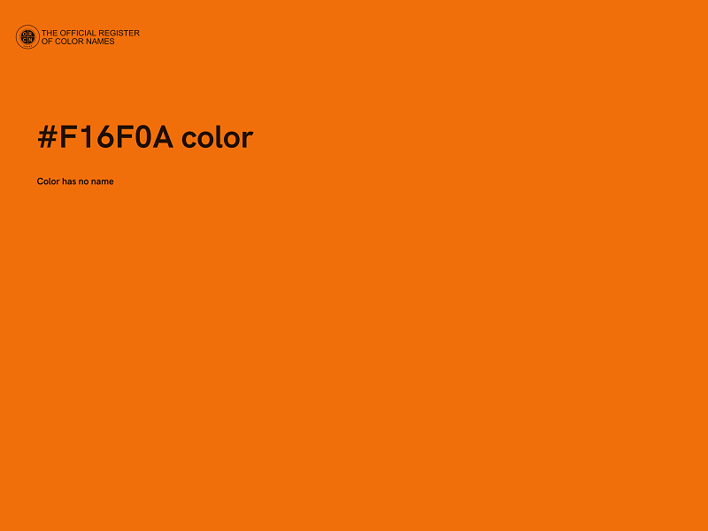 #F16F0A color image