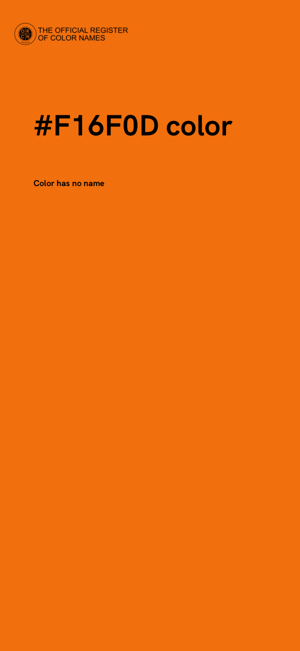 #F16F0D color image