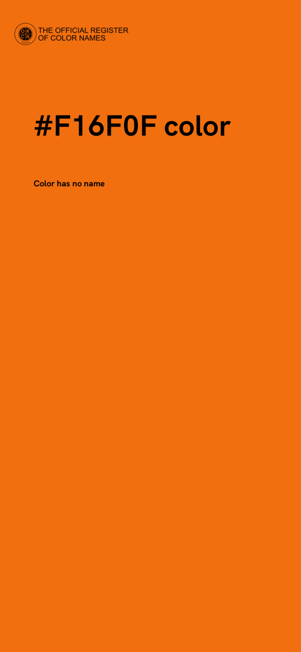 #F16F0F color image