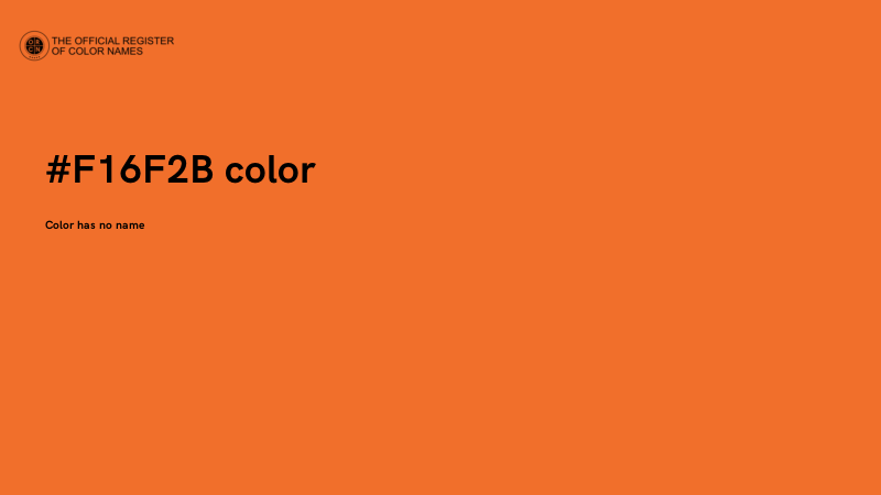#F16F2B color image