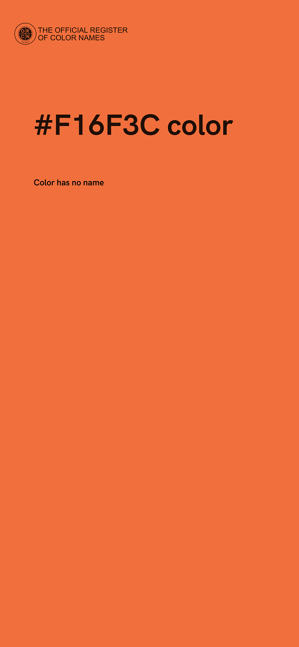 #F16F3C color image