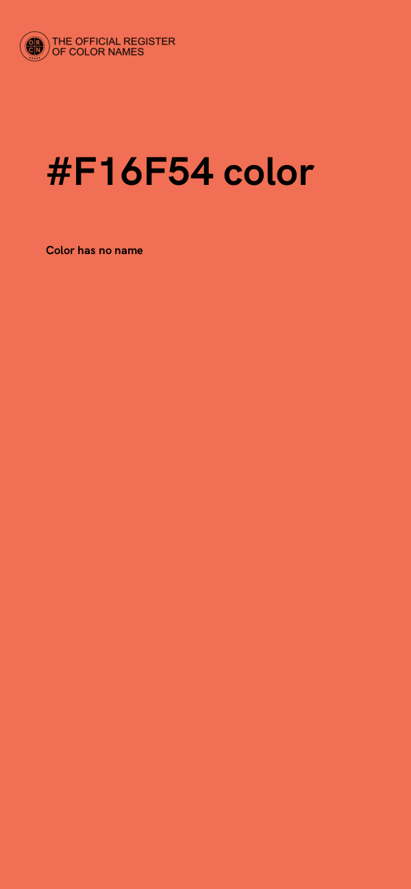 #F16F54 color image