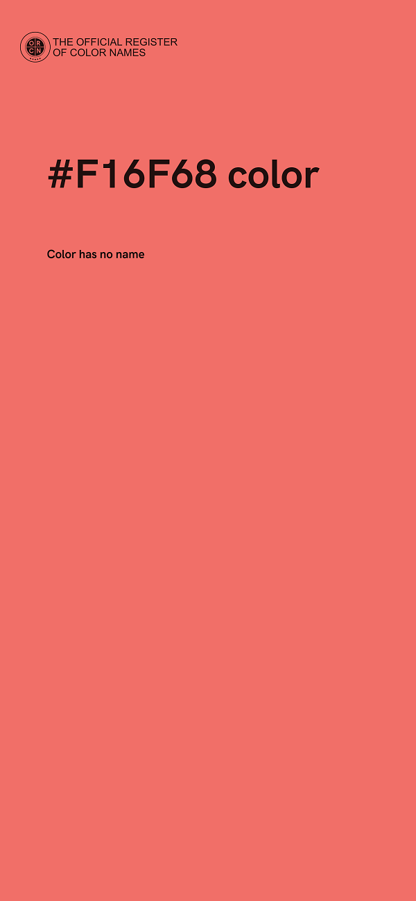 #F16F68 color image