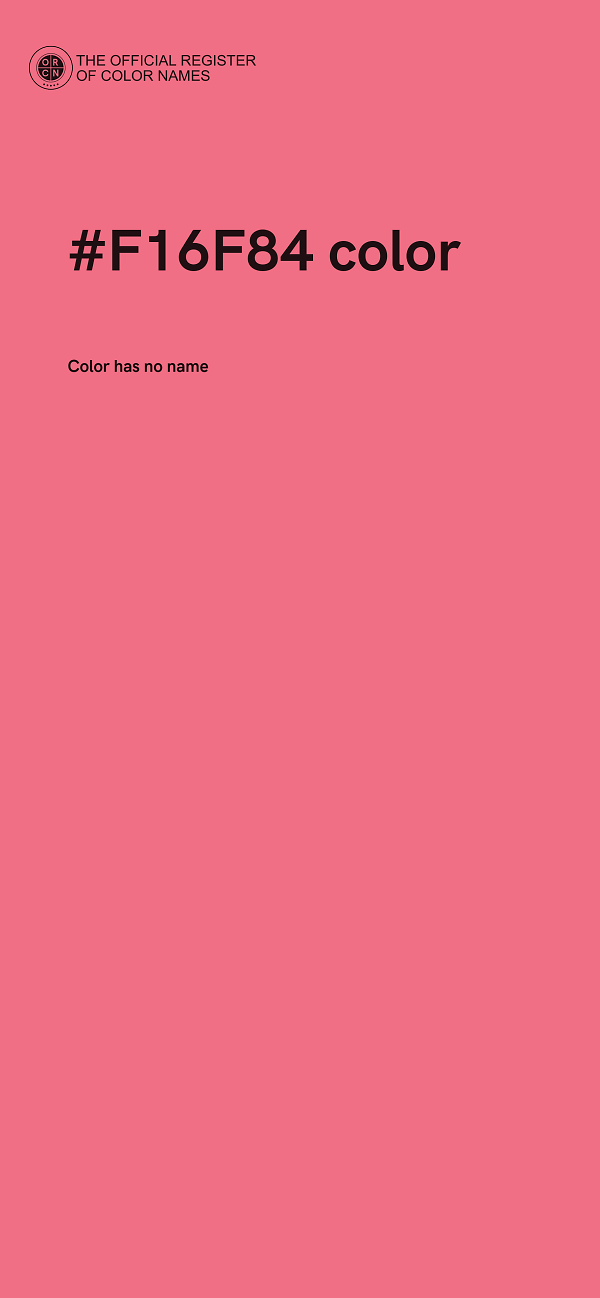 #F16F84 color image