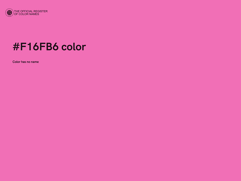 #F16FB6 color image